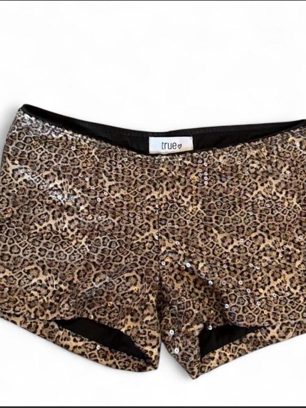 True Vintage Sequin Leopard Print Shorts